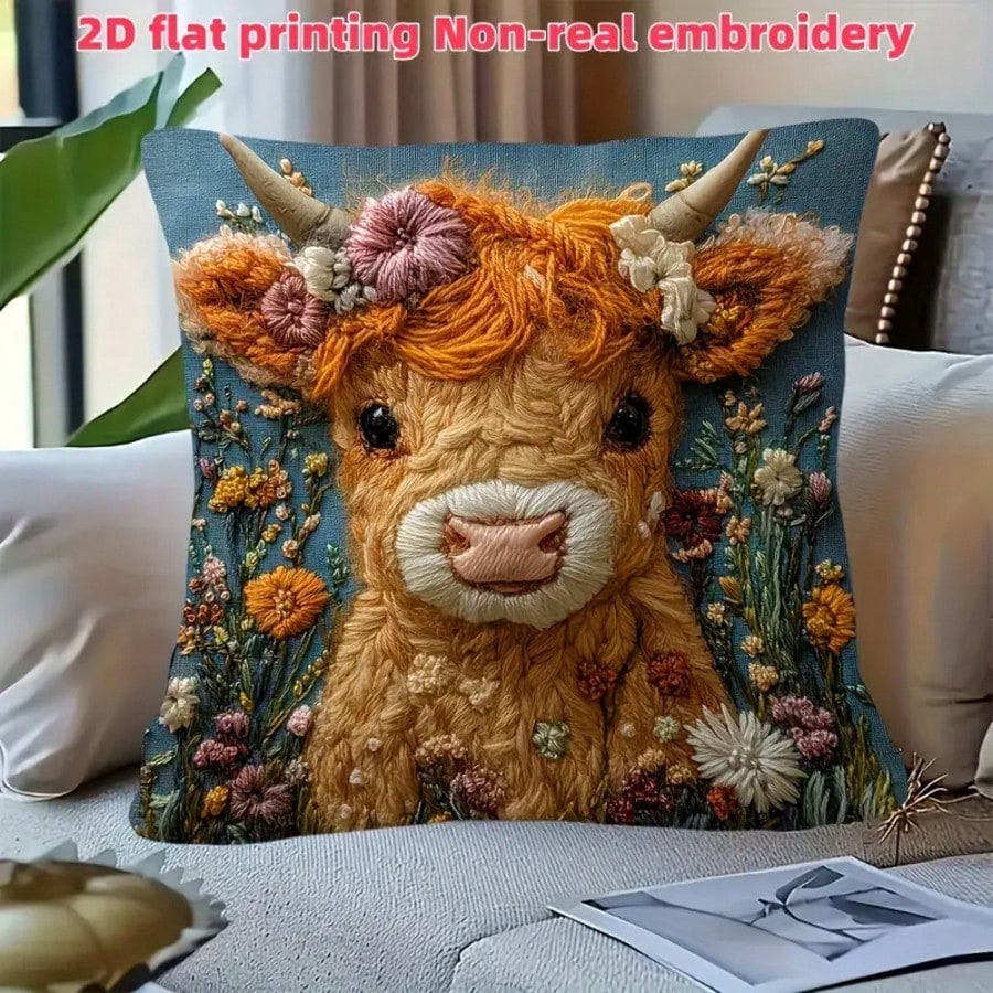 1 adet Vintage Highland İnek D - Pillow Insert 18X18 incelemesi ve fiyatı